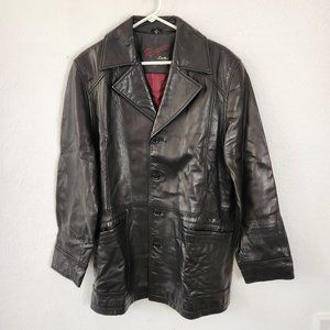 Reilly Olmes Men's Vintage Button Up Rogue Leather Jacket